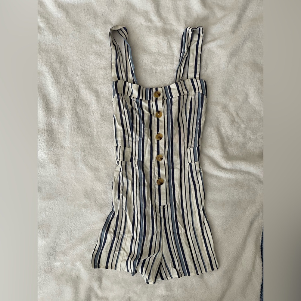 PacSun size medium Striped Button-Down Romper